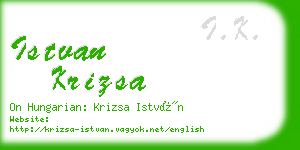 istvan krizsa business card